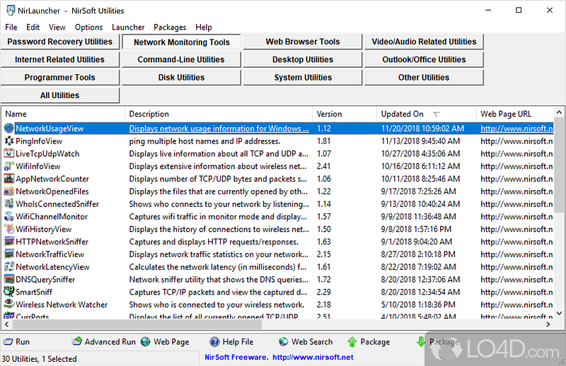 Allow you to run applications with your preferred parameters - Screenshot of NirLauncher