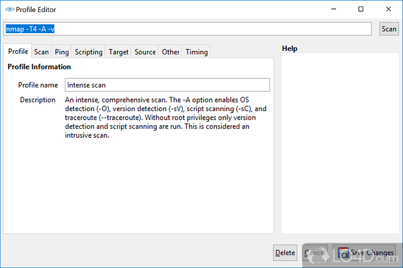 Nmap for Windows: Zen map - Screenshot of Nmap for Windows