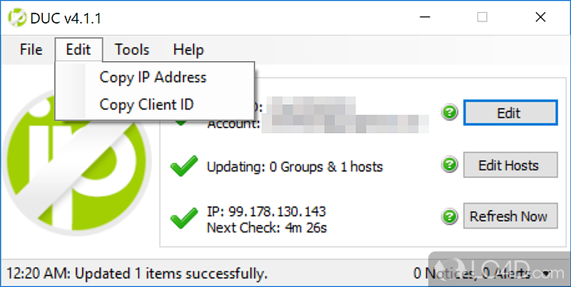 Connect to other computers - Screenshot of No IP DUC