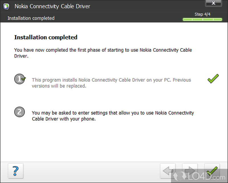Nokia Connectivity USB Driver screenshot