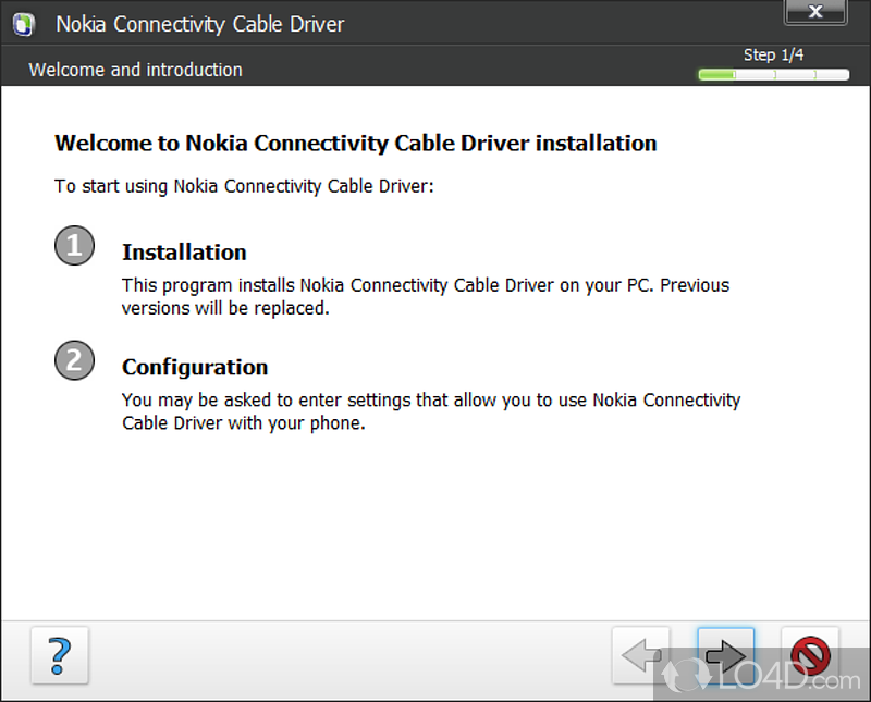 Driver which allows Nokia phone to connect to Windows - Screenshot of Nokia Connectivity USB Driver