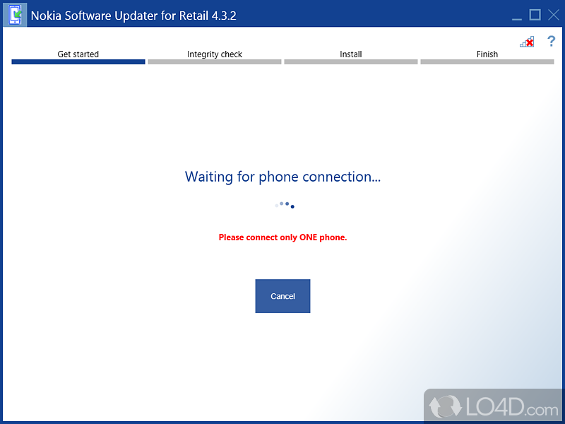 Update the pre-installed software - Screenshot of Nokia Software Updater