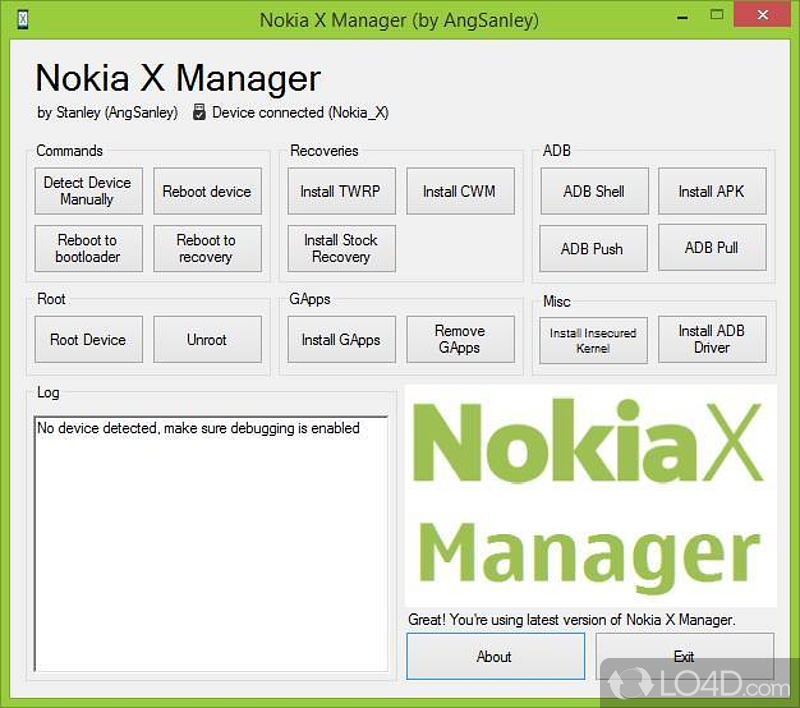Root Nokia phone with Android - Screenshot of Nokia X Manager