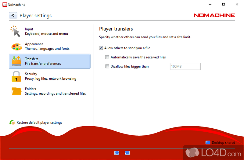 NoMachine: Server-to-server - Screenshot of NoMachine
