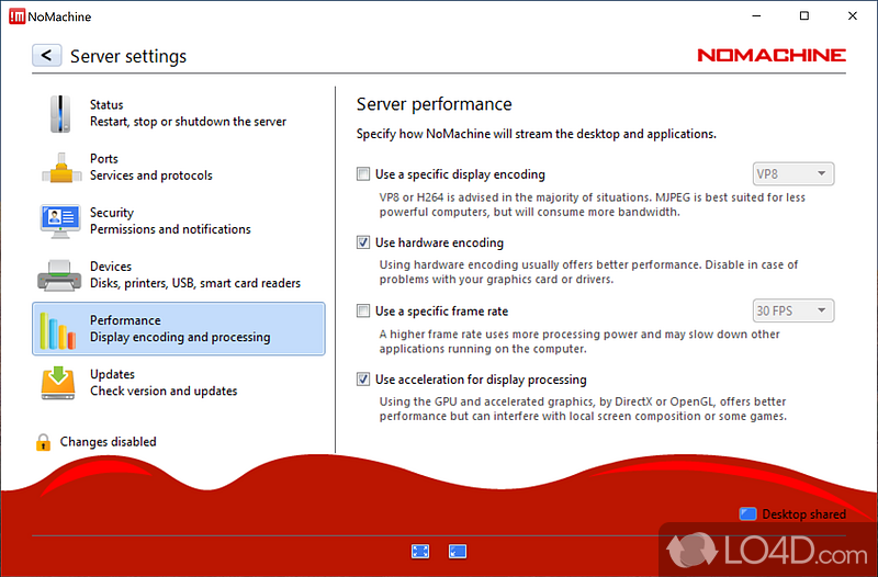 Browser-based access for all enterprise products - Screenshot of NoMachine