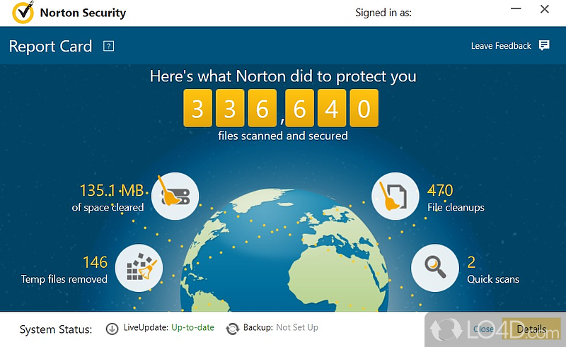 Protection modules designed for the network and web - Screenshot of Norton Security Premium