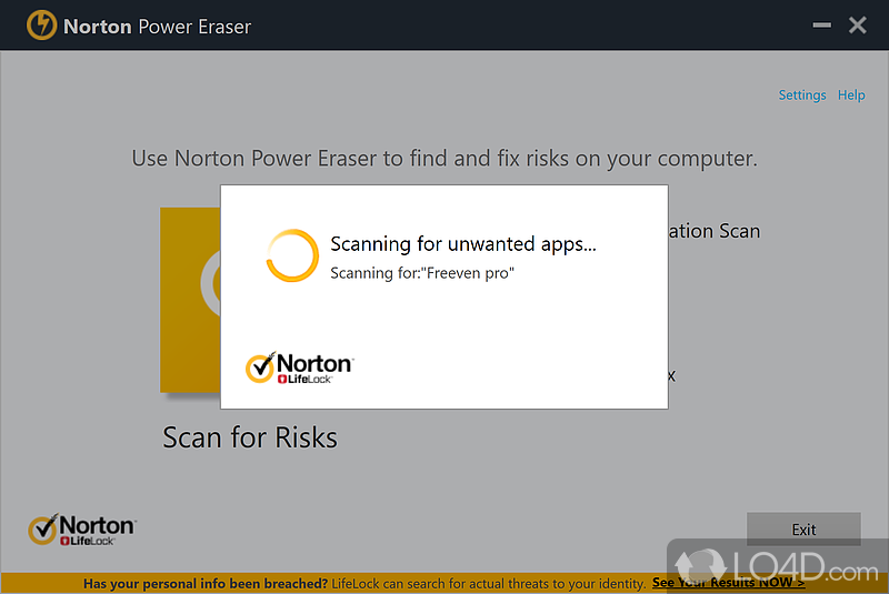 Run an advanced scan for a more detailed report - Screenshot of Norton Power Eraser