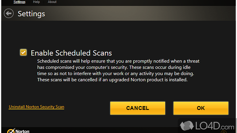 Masked advertising for Norton products - Screenshot of Norton Security Scan