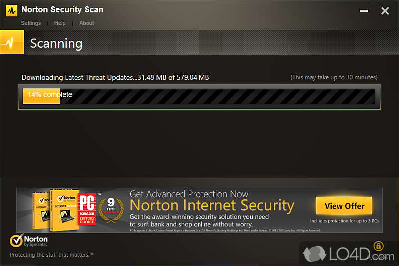Relying on Symantec's virus database, it provides on-demand scanning - Screenshot of Norton Security Scan