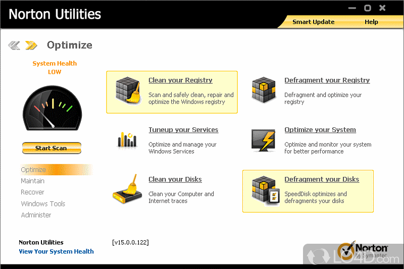 Bundles a complete suite of tools for helping you find - Screenshot of Norton Utilities