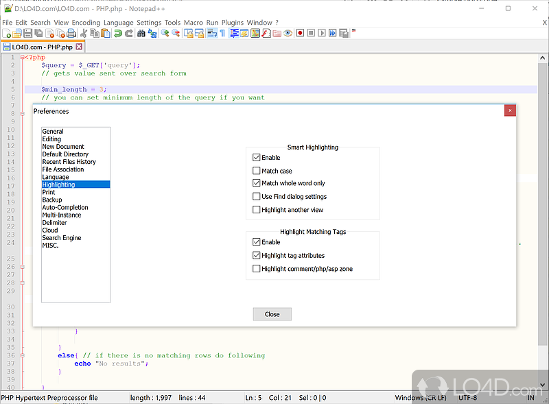 Free open-source text & code editor - Screenshot of Notepad++