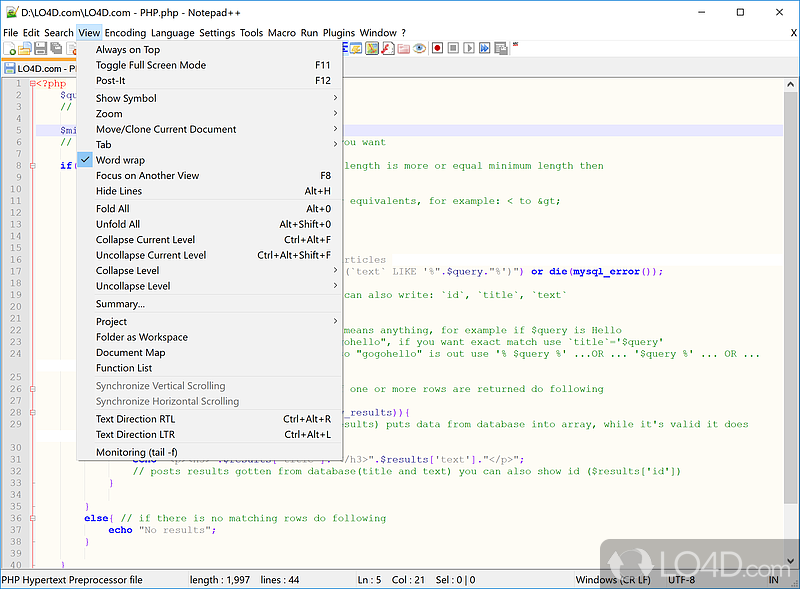 Notepad++: Two decades - Screenshot of Notepad++