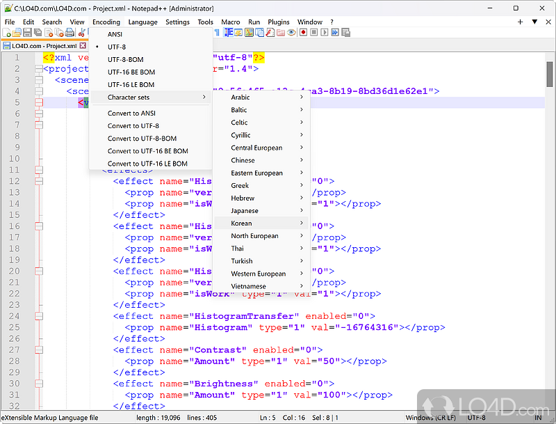 Notepad++ Portable screenshot