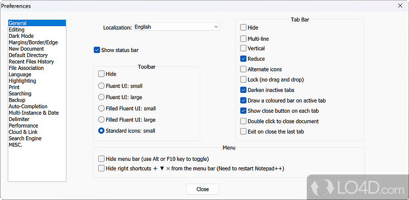 Notepad++ Portable screenshot