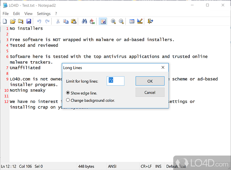 Notepad2 screenshot