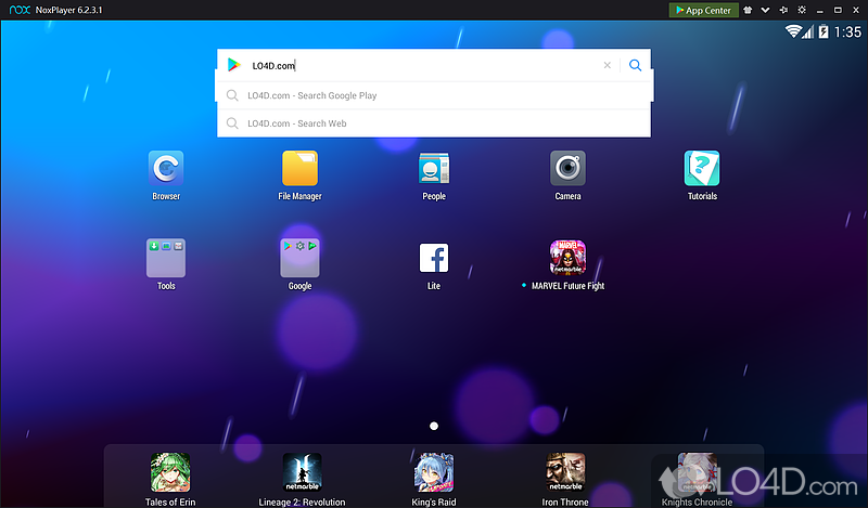 Enjoy a full-featured Android environment on computer's desktop - Screenshot of NoxPlayer