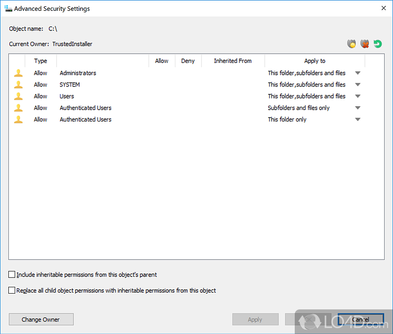 NTFS Permissions Tools screenshot