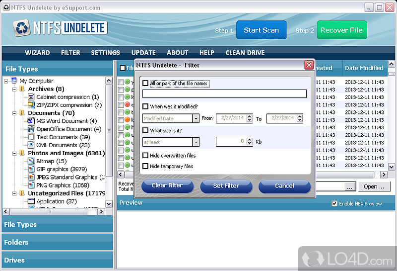 ntfs undelete serial number