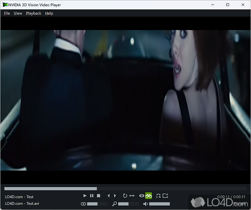 Powerful and accessible multimedia player that can be used to quickly load and play the most common video and image file formats - Screenshot of NVIDIA 3D Vision Video Player