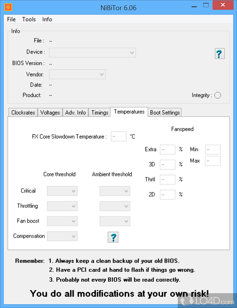 Possibility to create multiple profiles - Screenshot of NVIDIA BIOS Editor