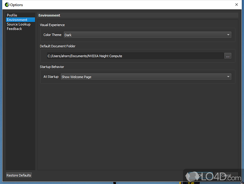 Nvidia CUDA Toolkit: User interface - Screenshot of Nvidia CUDA Toolkit