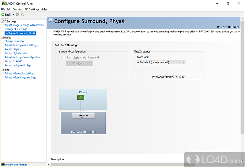 NVIDIA Control Panel - Screenshot of NVIDIA Display Control Panel