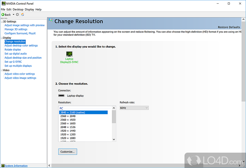 download control panel nvidia