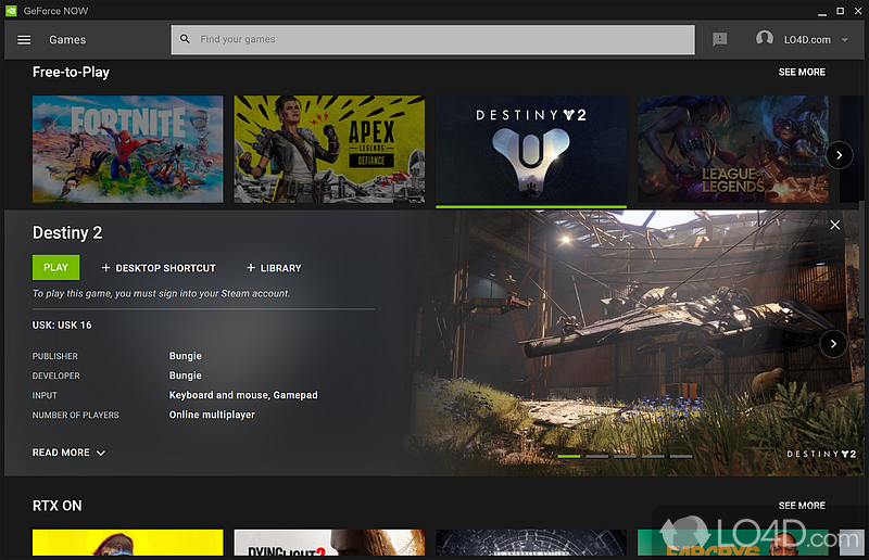NVIDIA GeForce Now: Free vs Founders - Screenshot of NVIDIA GeForce Now