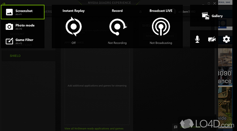 Display drivers, video capture and management of Nvidia adapters - Screenshot of Nvidia Quadro Experience