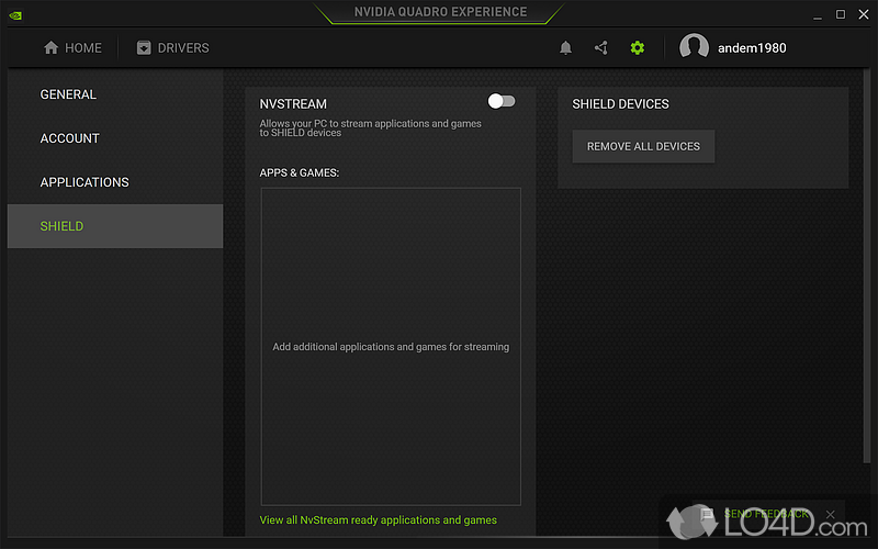 Nvidia Quadro Experience screenshot