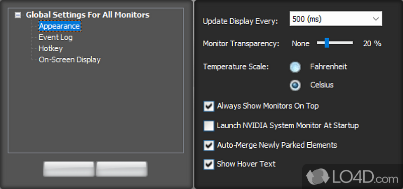Software utilities designed for managing - Screenshot of NVIDIA System Monitor