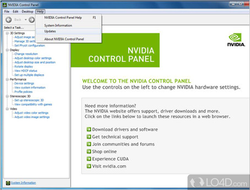 Keeps graphics drivers and software up-to-date from NVIDIA - Screenshot of NVIDIA Update