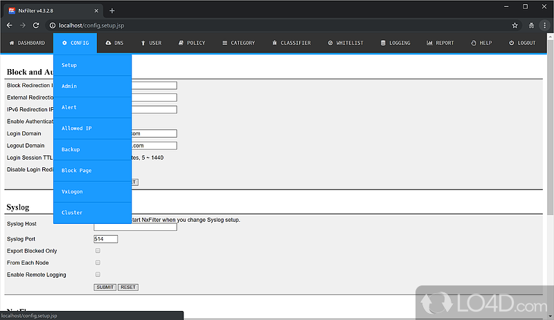 nxfilter how to logout