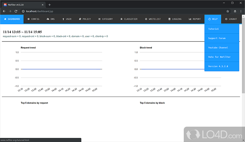 DNS filtering tool that blocks certain websites based on their IP address, LDAP - Screenshot of NxFilter