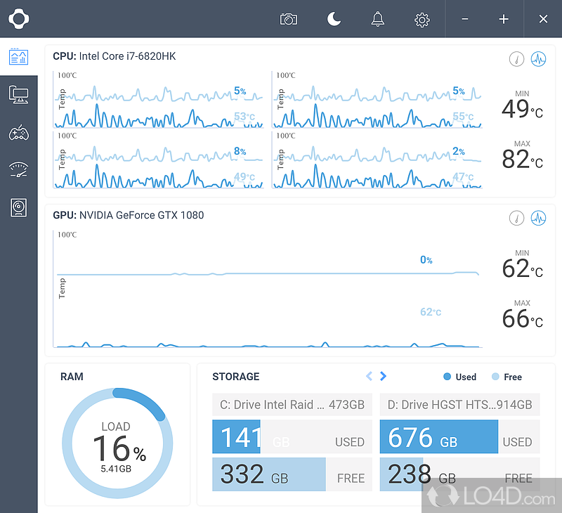 Monitor your system - Screenshot of NZXT CAM