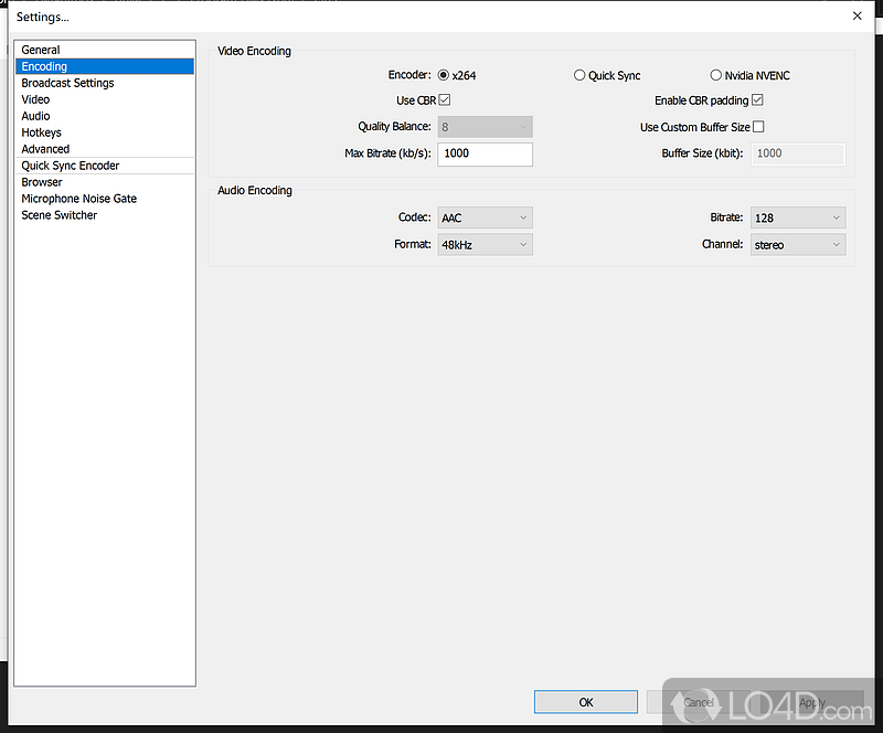 A free video editor and broadcaster - Screenshot of OBS Classic