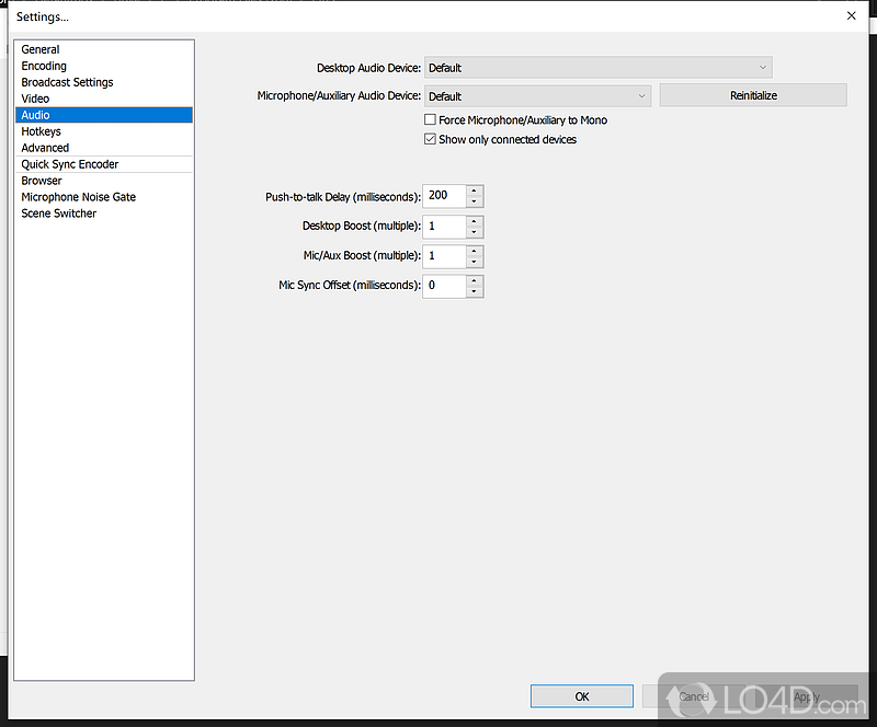 Video editing and mixing tools - Screenshot of OBS Classic