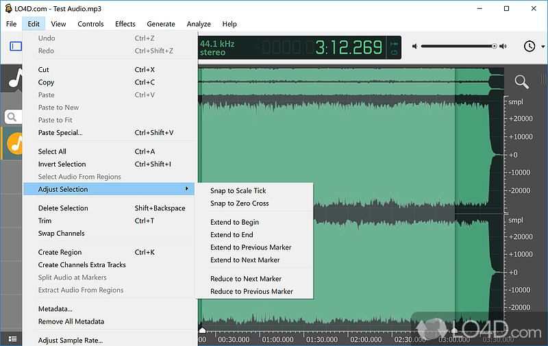 Edites archivos de sonido sin dificultad - Screenshot of ocenaudio