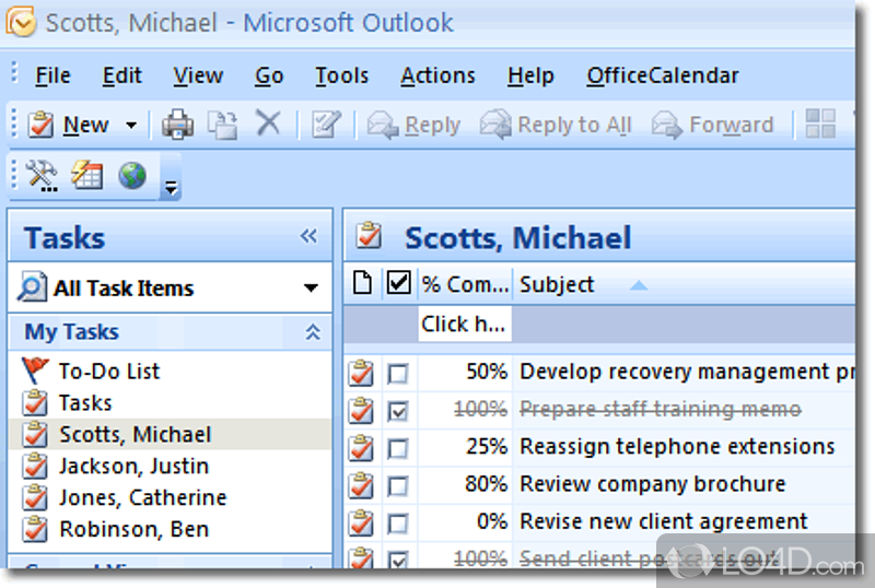 OfficeCalendar for Outlook screenshot