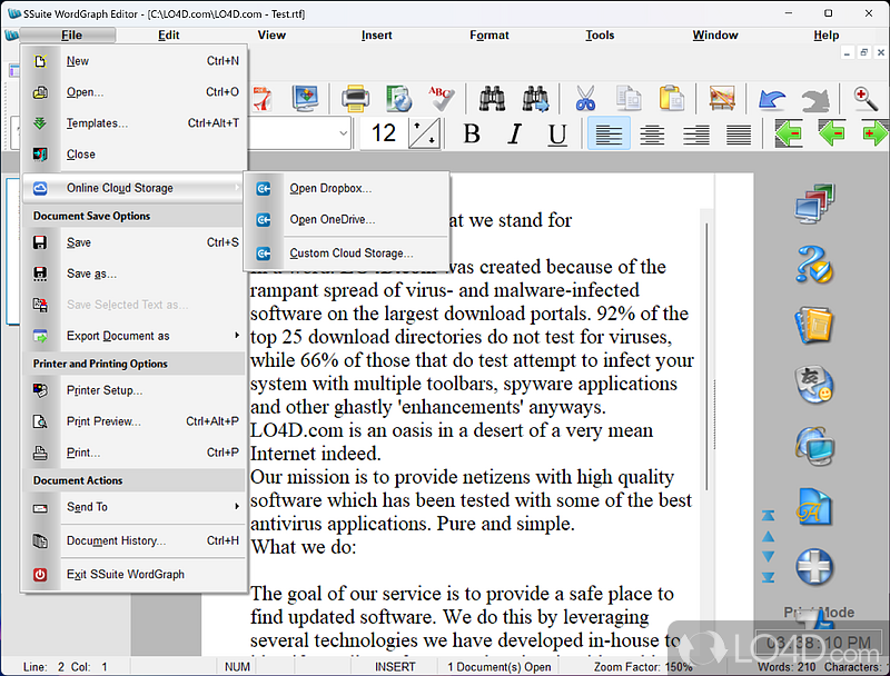Powerful, intuitive and straightforward tools - Screenshot of OmegaOffice HD+