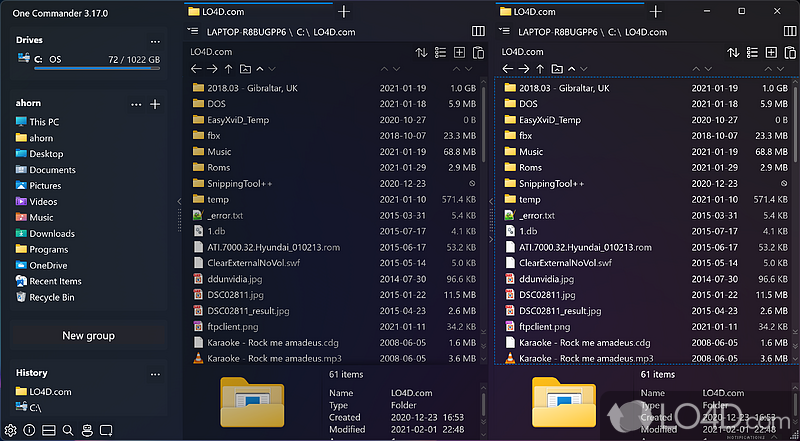 Created to offer users greater control over their files - Screenshot of One Commander