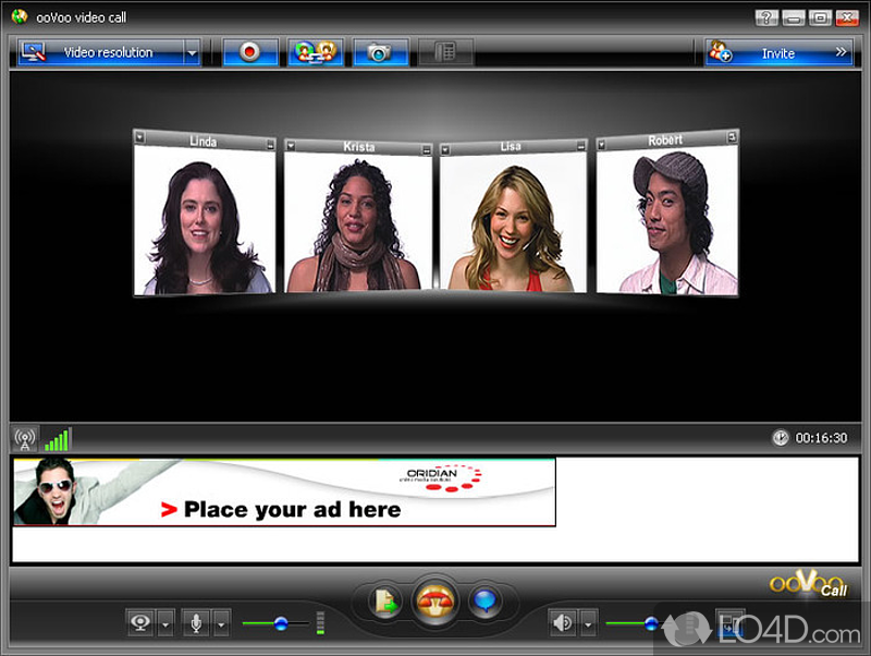 User-friendly and modern-looking interface - Screenshot of ooVoo