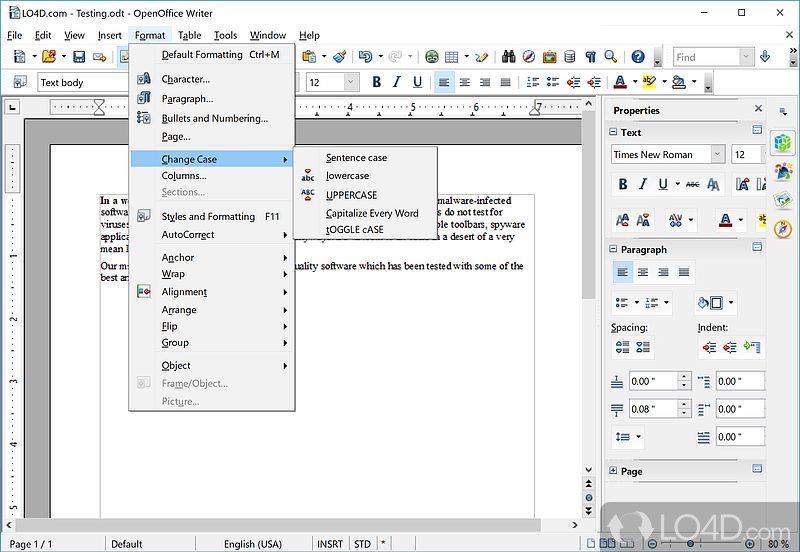 Free open-source office suite - Screenshot of Apache OpenOffice