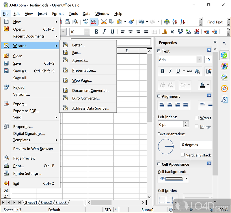 Apache OpenOffice: Calc - Screenshot of Apache OpenOffice