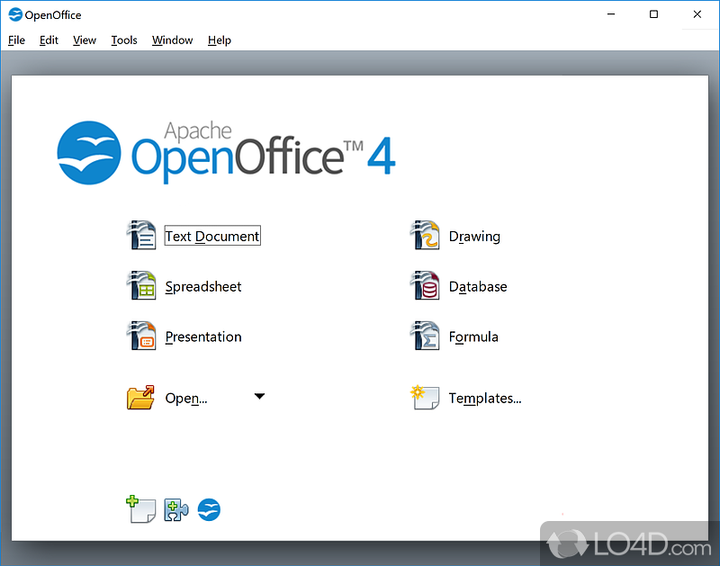 Alternative to Microsoft Office, as it features a wide range of tools for writing projects, creating spreadsheets - Screenshot of Apache OpenOffice