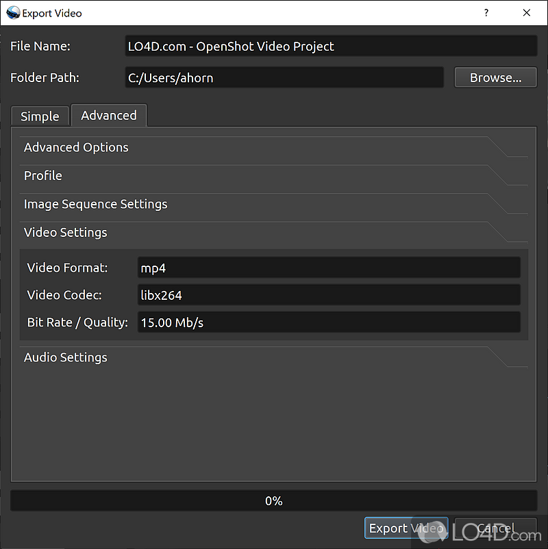 Video editing tool - Screenshot of OpenShot Video Editor