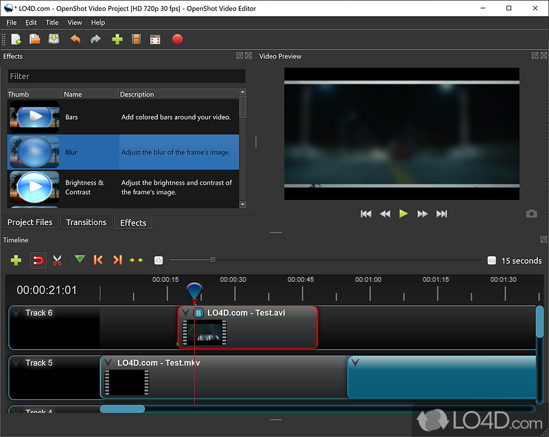 Comes with a plethora of functions - Screenshot of OpenShot Video Editor