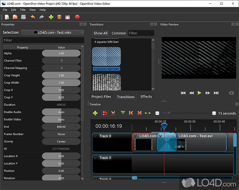 Advanced but pretty easy to use video editor - Screenshot of OpenShot Video Editor