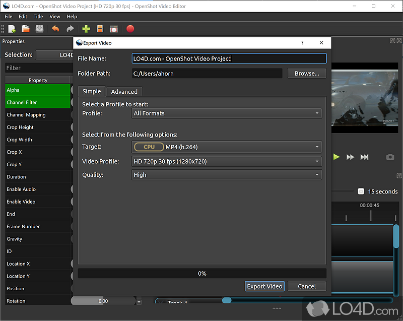 OpenShot Video Editor:  - Screenshot of OpenShot Video Editor
