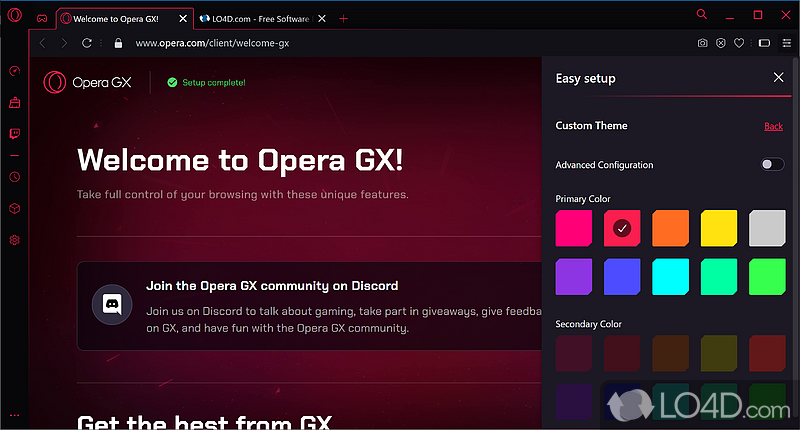 Opera GX 101.0.4843.55 instal the new version for windows